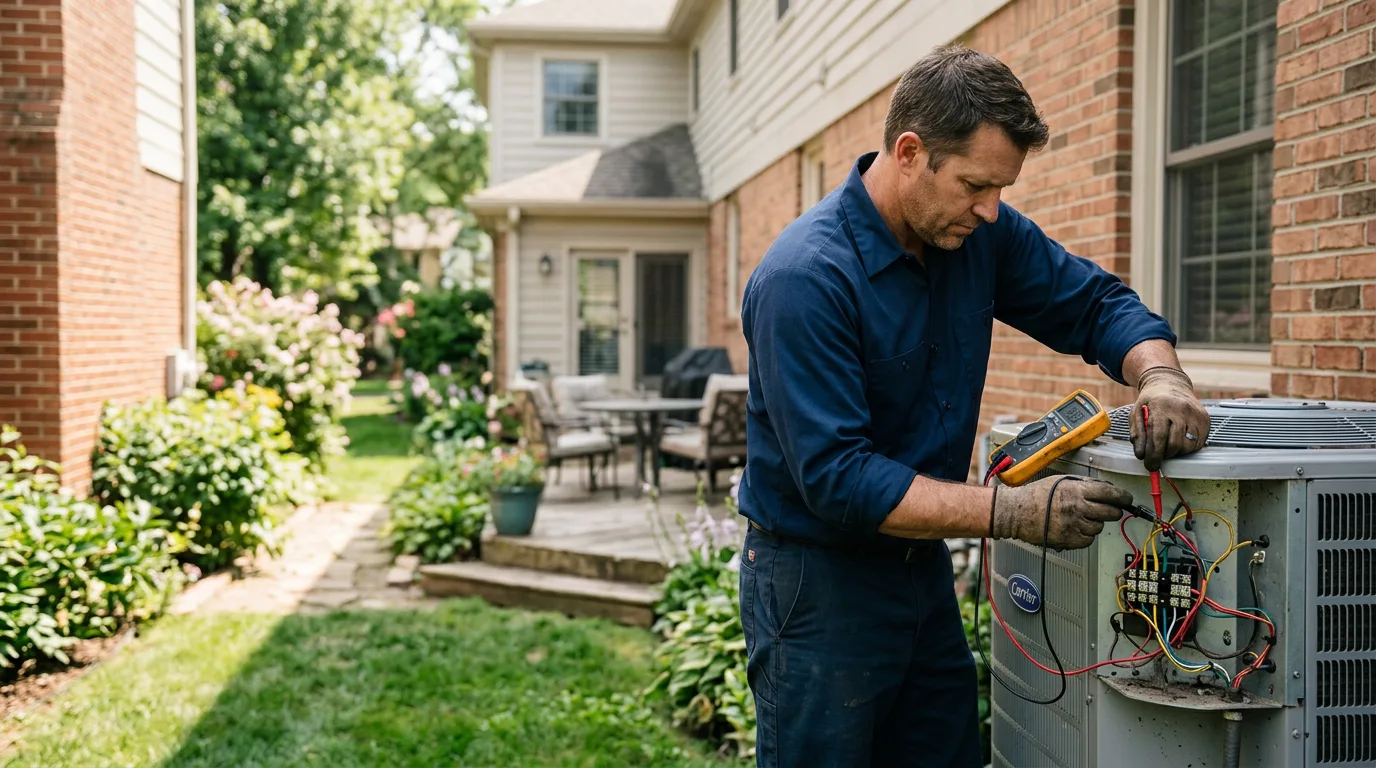 HVAC technician working near Perrysburg, NY